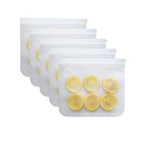 bolsas de silicona herméticas x5 reutilizables para alimentos